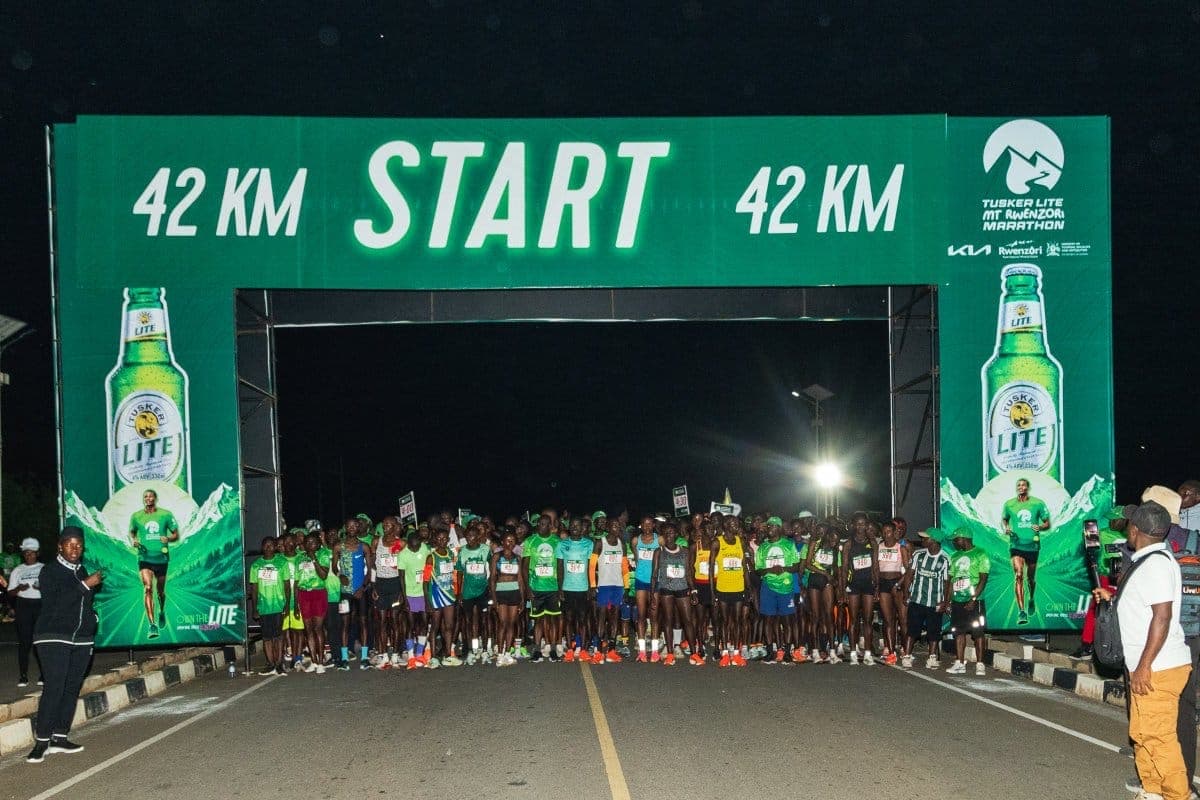 The 42km field under lights, hours before sunrise