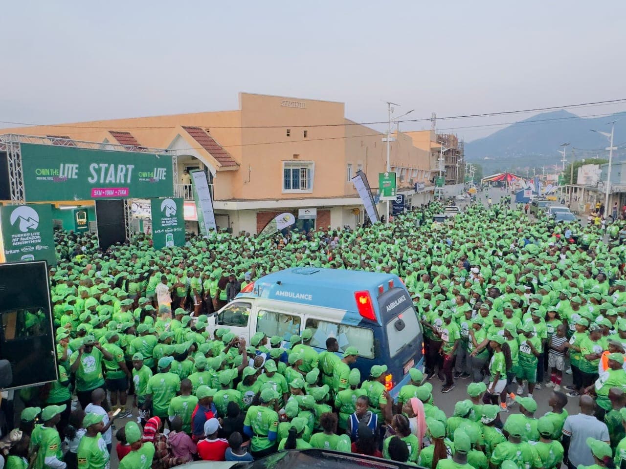 Twenty thousand runners packed into a town that does not have twenty thousand beds