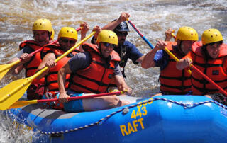 White water rafting at the Nile river