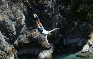 Bungee jumping at the source of the Nile